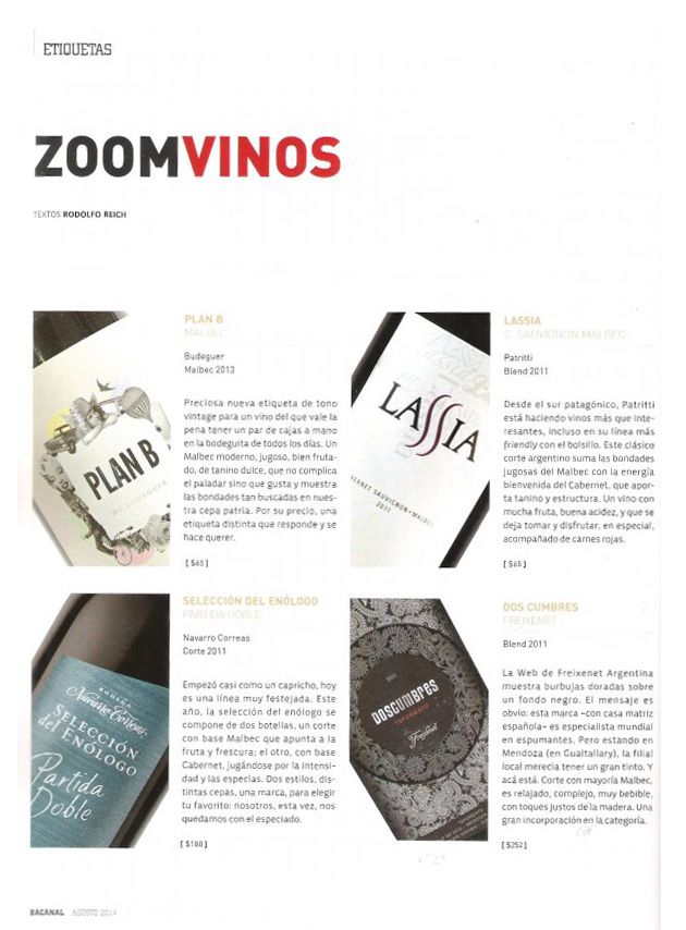 Lassia en Revista Bacanal