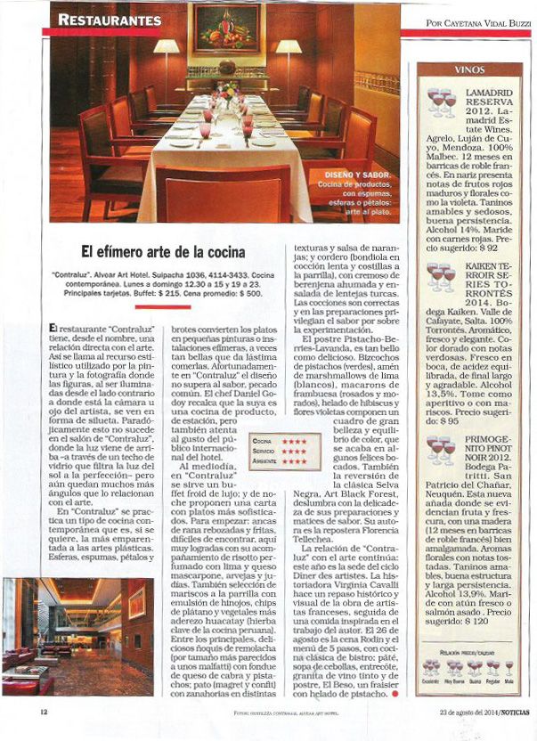 Primogénito en Revista Noticias