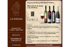 Degustación Bodega MAURICIO LORCA