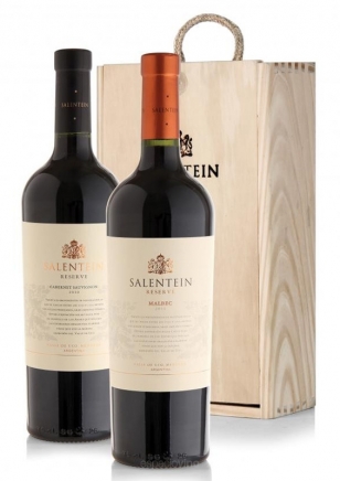 Estuche de Madera Salentein Reserve x2