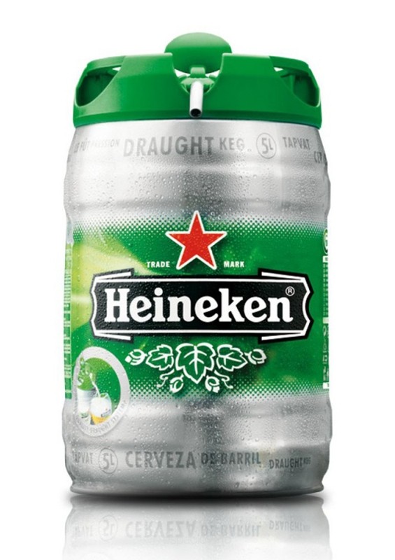 Problema aguacero enfermo Heineken Keg Cerveza Barril 5 Litros de Heineken - Comprar cervezas al  mejor precio - espaciovino - Vinoteca online