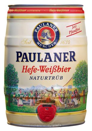 Paulaner Hefe Weissbier Cerveza Barril 5 Litros