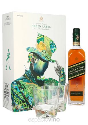 Johnnie Walker Green Label Whisky 750 ml + 2 Vasos