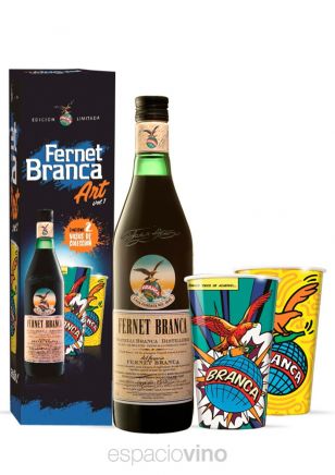 Fernet Branca 750 ml + 2 Vasos