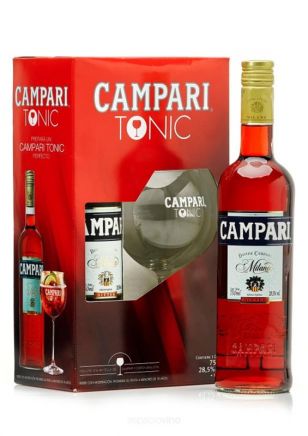 Campari Aperitivo 750 ml + 1 Copa