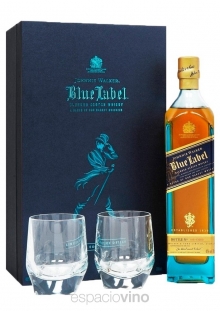 Johnnie Walker Blue Label Whisky 750 ml + 2 Vasos