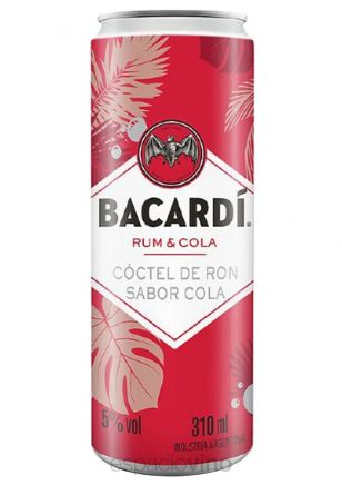 Bacardi Rum y Cola Cóctel de Ron Lata 310 ml