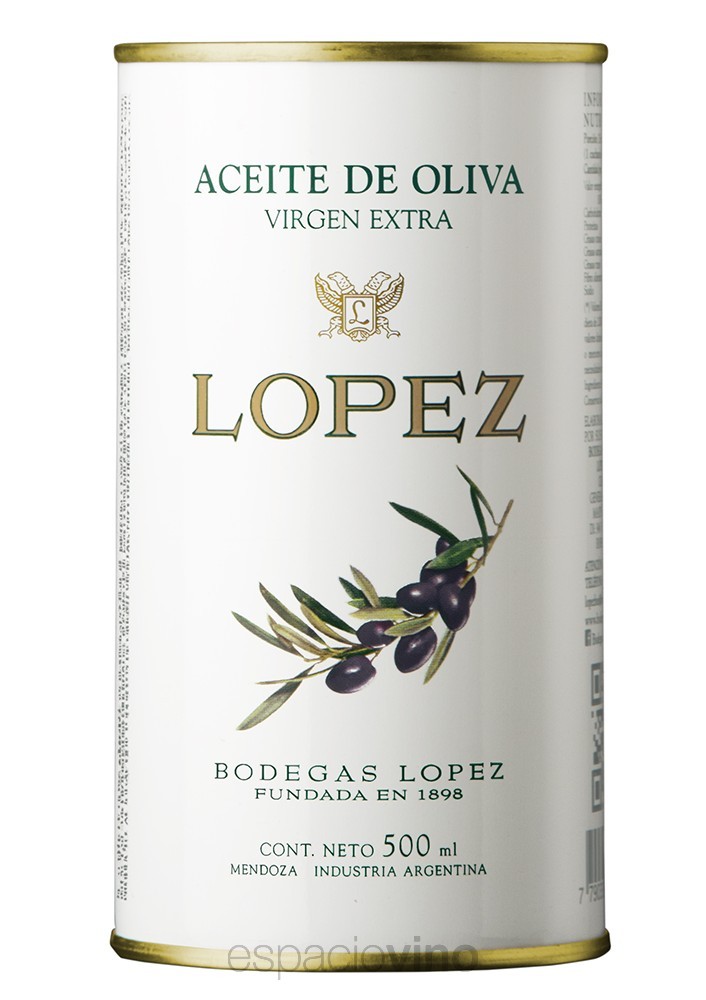 López Aceite de Oliva Extra Virgen Lata 500 ml de López - Comprar  delicatessen al mejor precio - espaciovino - Vinoteca online