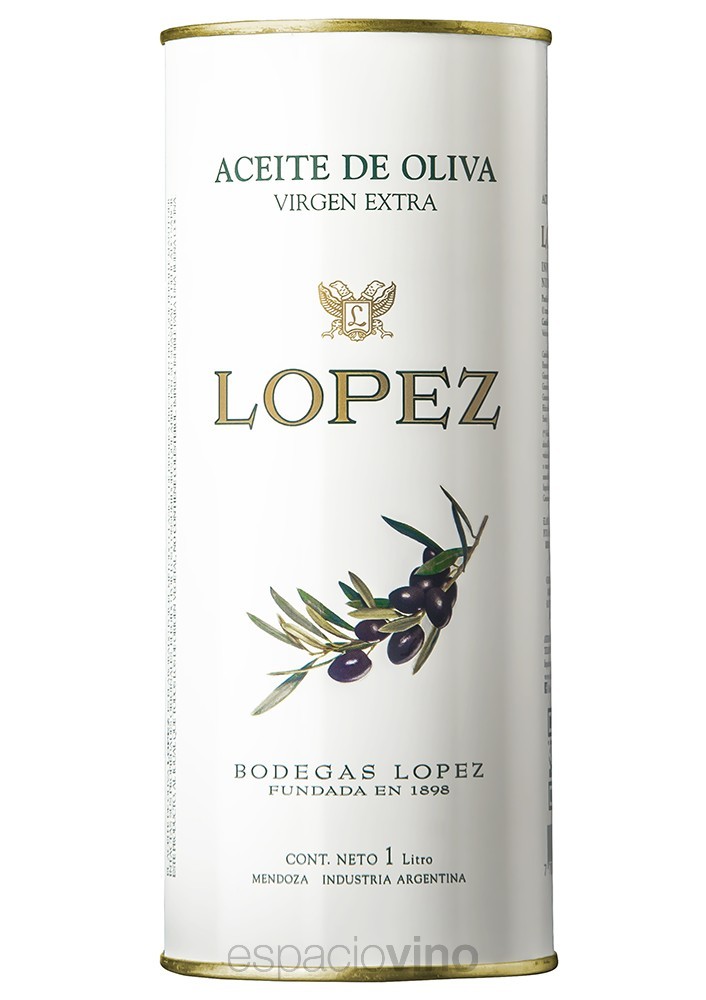 López Aceite de Oliva Extra Virgen Lata 1 Litro de López - Comprar  delicatessen al mejor precio - espaciovino - Vinoteca online