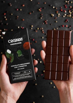 Cocoabit Chocolate Semiamargo con 4 Pimientas 80 grs