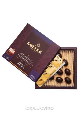 La Goulue Bombones de Chocolate Semiamargo Rellenos con Malbec Dulce Caja x12 60 grs