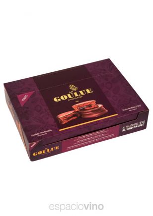 La Goulue Alfajores de Chocolate Semiamargo Rellenos de Malbec Caja x12