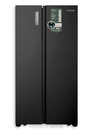 Heladera Side by Side con Freezer No Frost Vondom - Negra 566 Litros