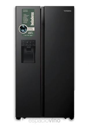 Heladera Side By Side Inverter con Freezer No Frost Vondom - Negra 605 Litros