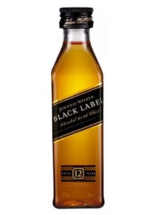 Johnnie Walker Black Label Whisky Miniatura 50 ml - Plástico