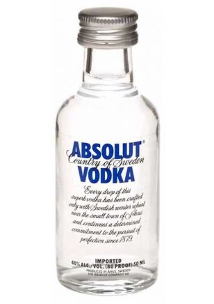 Absolut Blue Vodka Miniatura 50 ml