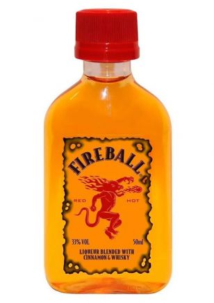 Fireball Licor de Whisky y Canela Miniatura 50 ml - Plástico