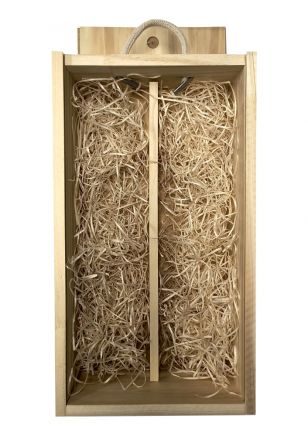 Caja de Madera vacía para 2 Vinos