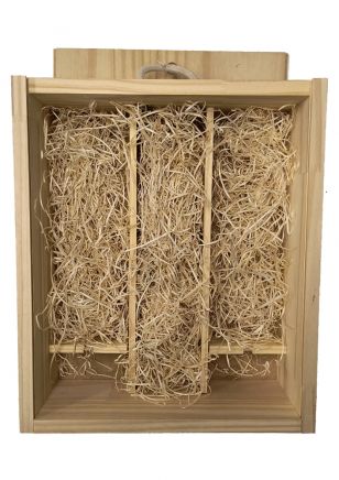 Caja de Madera vacía para 1 Vino + 2 Copas