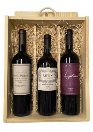 Estuche de Madera Malbec Reserva x3