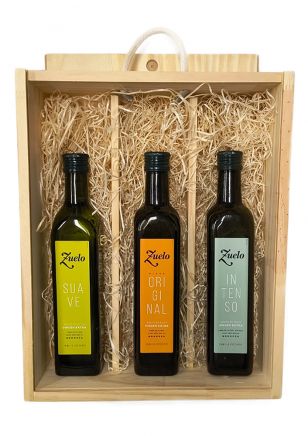 Estuche de Madera Zuelo Aceites x3