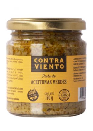 Contraviento Pasta de Aceitunas Verdes 170 grs