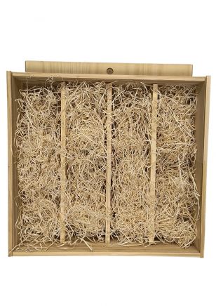 Caja de Madera vacía para 4 Vinos
