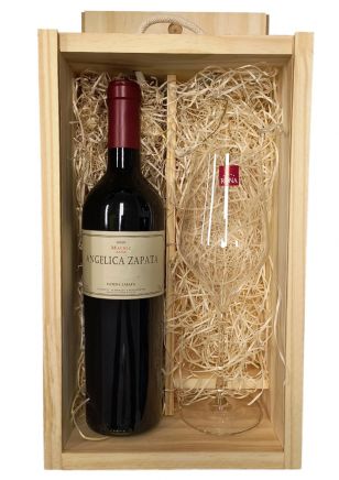 Estuche de Madera Angelica Malbec + Copa
