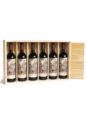 Caja de Madera vacía para 6 Vinos