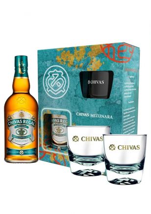 Chivas Regal Mizunara Whisky 700 ml + 2 Vasos
