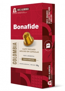 Bonafide Cápsulas de Café Colombia Compatibles Nespresso x10 unidades