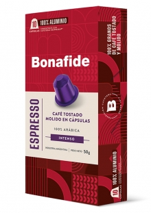 Bonafide Cápsulas de Café Espresso Compatibles Nespresso x10 unidades