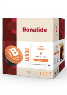 Bonafide Cápsulas de Café Lungo Compatibles Dolce Gusto x10 unidades