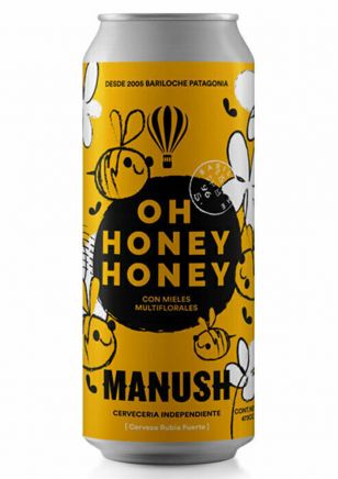 Manush Honey Cerveza Lata 473 ml