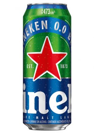 Heineken 0.0% Cerveza sin Alcohol Lata 473 ml