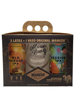 Box Cerveza Manush Ipa x2 + Copa