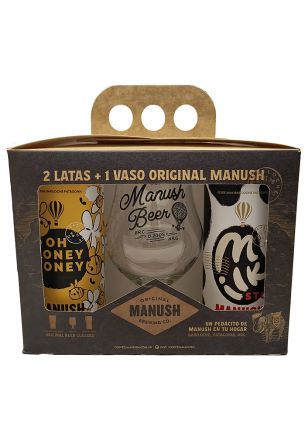 Box Cerveza Manush Honey + Milk Stout + Copa