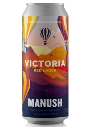 Manush Victoria Red Lager Cerveza Lata 473 ml