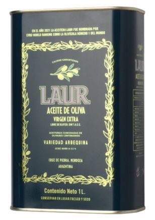 Laur Aceite de Oliva Extra Virgen Arbequina Lata 1 Litro