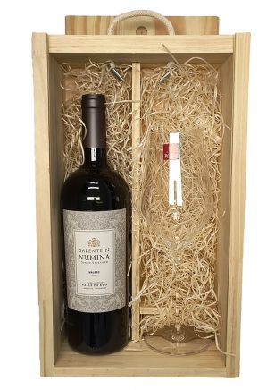 Estuche de Madera Numina Malbec + Copa