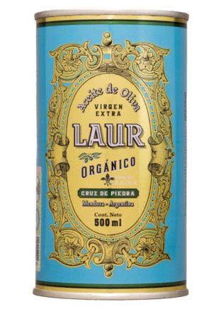 Laur Aceite de Oliva Extra Virgen Cruz de Piedra Orgánico Lata 500 ml