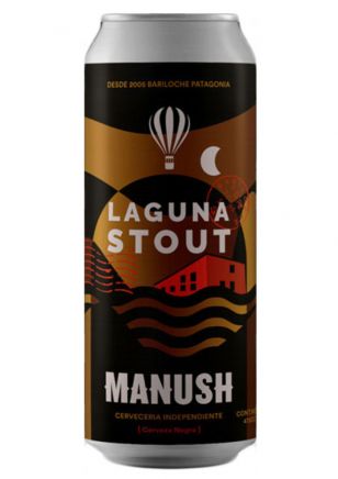 Manush Laguna Stout Cerveza Lata 473 ml