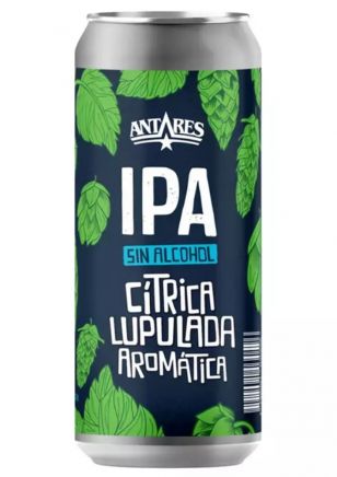 Antares Ipa Cerveza Sin Alcohol Lata 473 ml