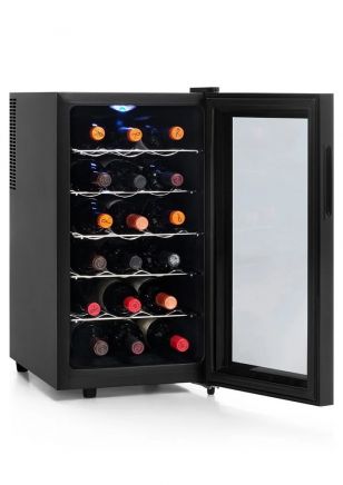 Cava de Vino Vondom 18 Botellas T18 Negra - Estantes Acero Inoxidable