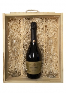 Estuche de Madera Salentein Extra Brut + 2 Copas