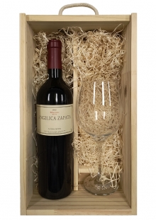 Estuche de Madera Angelica Malbec + Copa