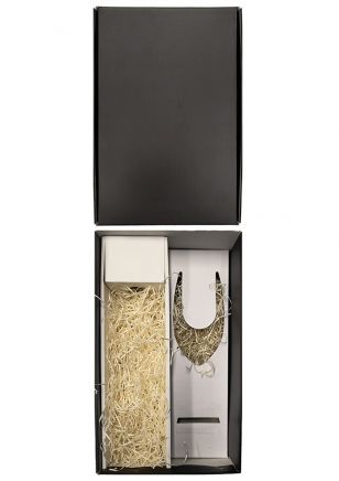Caja de Cartón Negro vacía para 1 Vino + 1 Copa