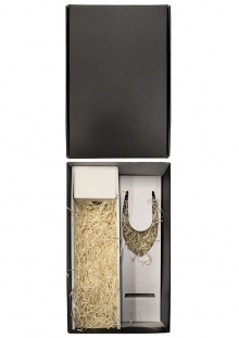 Caja de Cartón Negro vacía para 1 Vino + 1 Copa