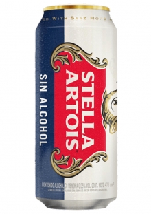 Stella Artois Cerveza sin Alcohol Lata 473 ml