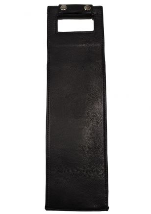 Bolsa de Cuero Negra con Cierre Broche vacía para 1 Vino